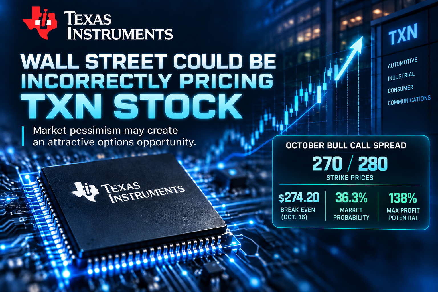 Wall Street Could Be Incorrectly Pricing TXN Stock Option Call Spreads